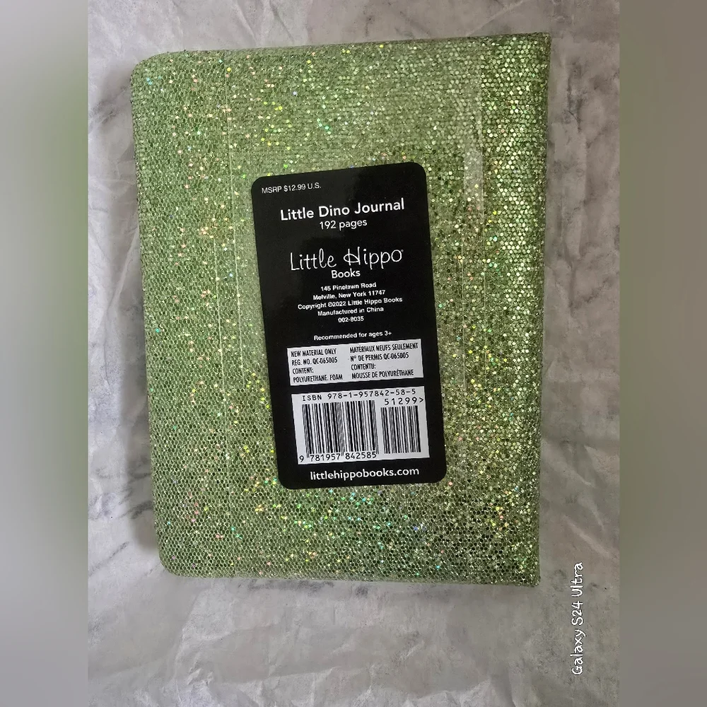 Little Dino Glitter Journal 192 pages New
